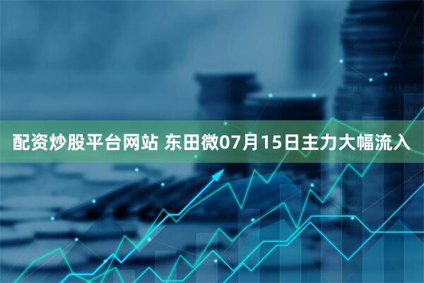 配资炒股平台网站 东田微07月15日主力大幅流入